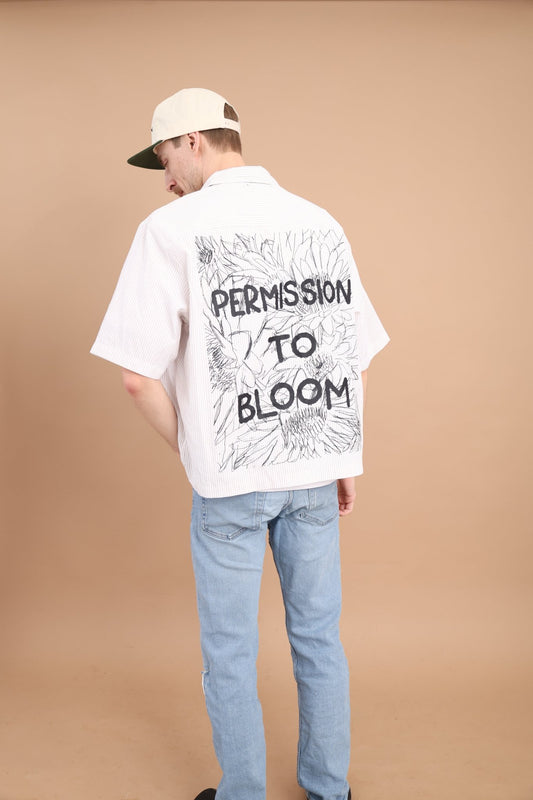 Permission to Bloom Boxy Button Up - Overthinkers Club