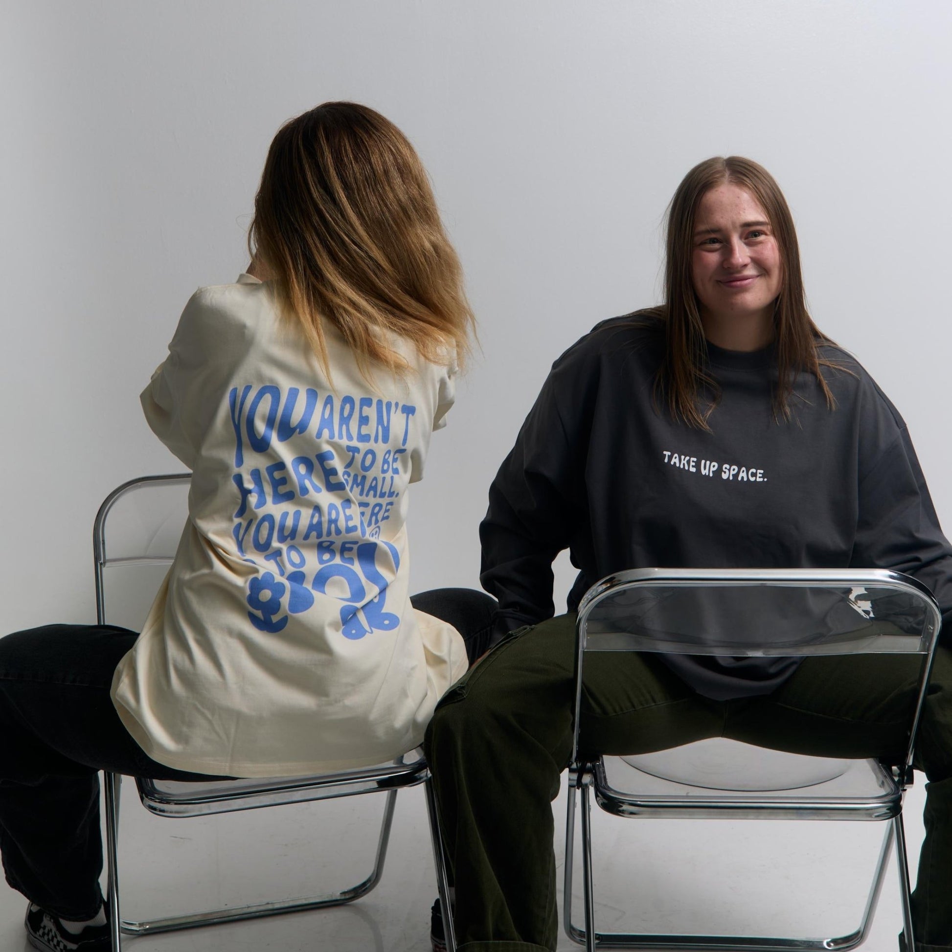 Take Up Space Long Sleeve Tee - Empowerment Message Shirt - Overthinkers Club