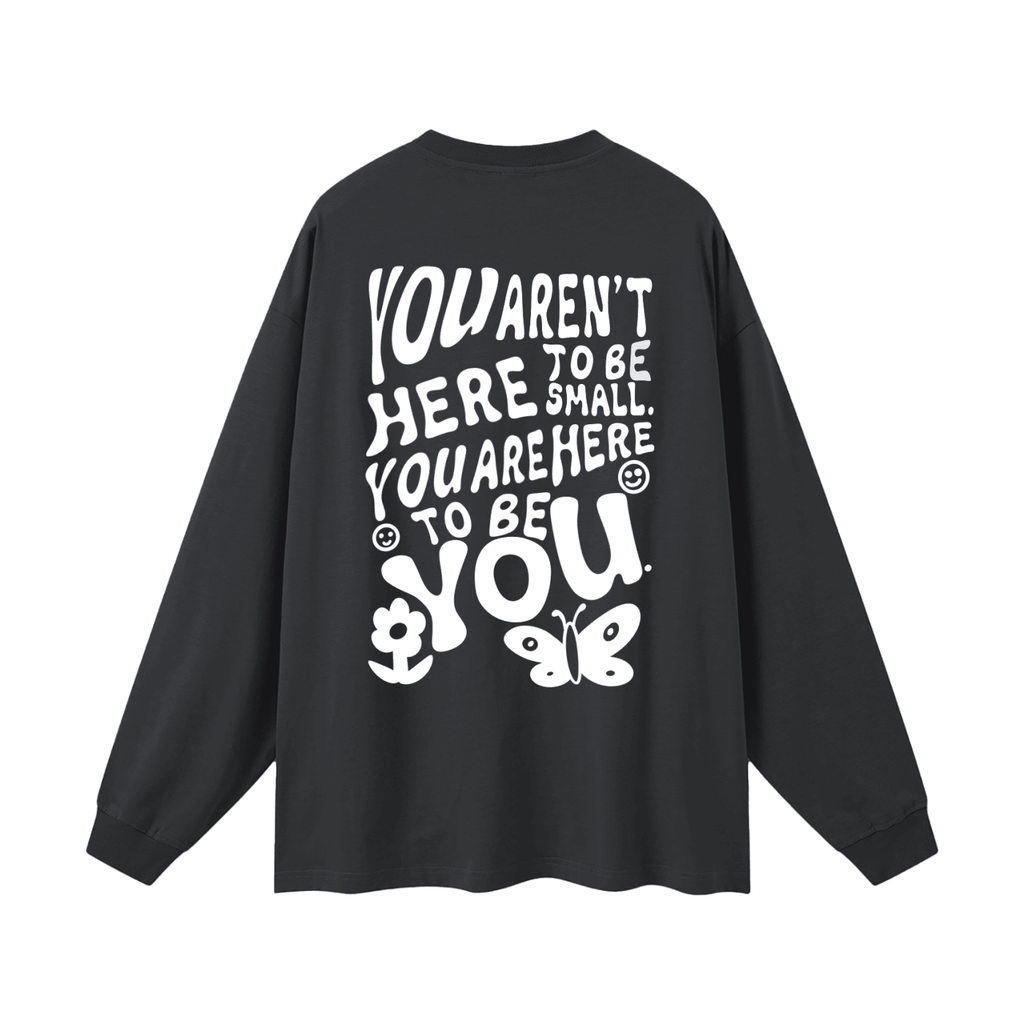 Take Up Space Long Sleeve Tee — sleeve close-up, ribbed cuff | Overthinkers Club