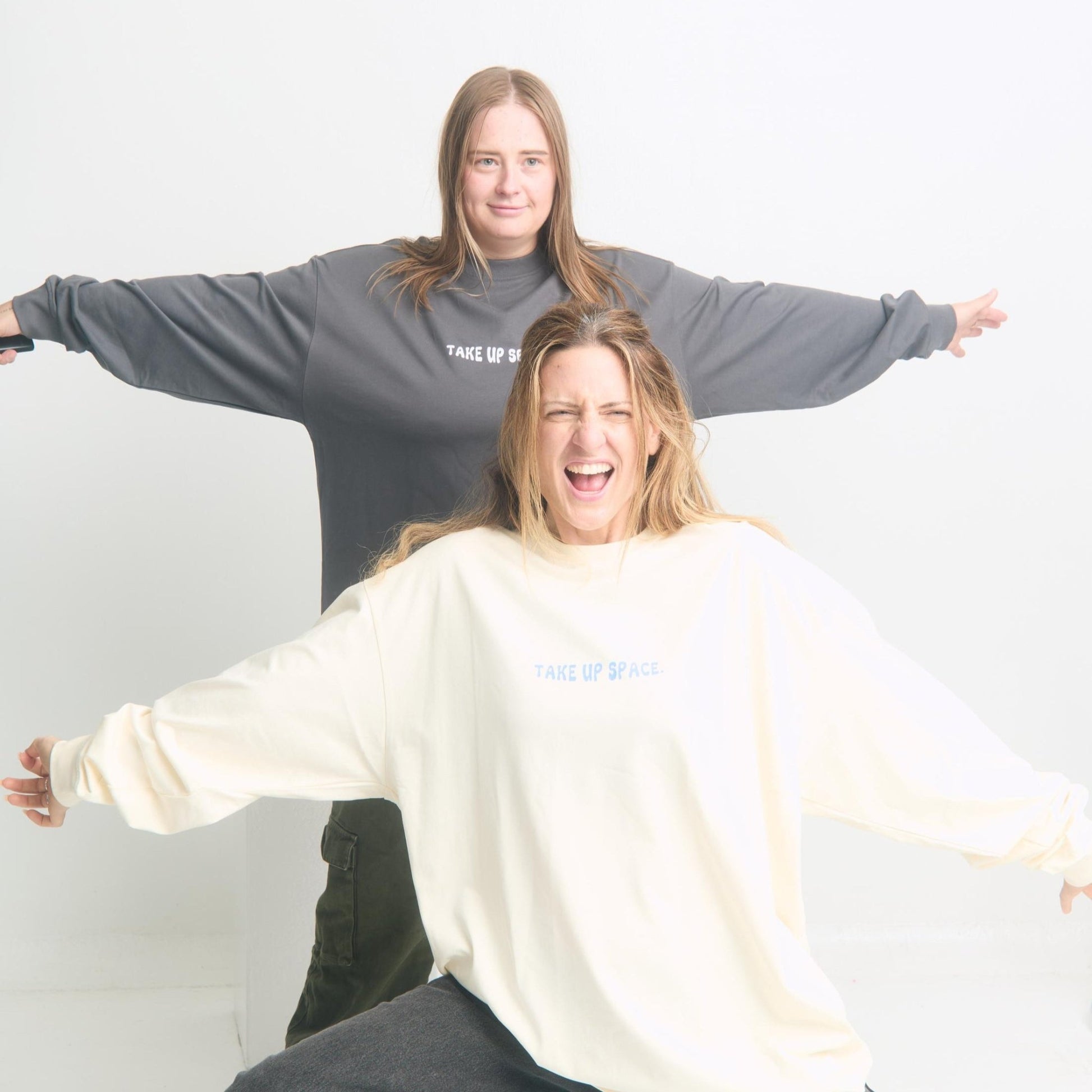 Take Up Space Long Sleeve Tee - Empowerment Message Shirt - Overthinkers Club