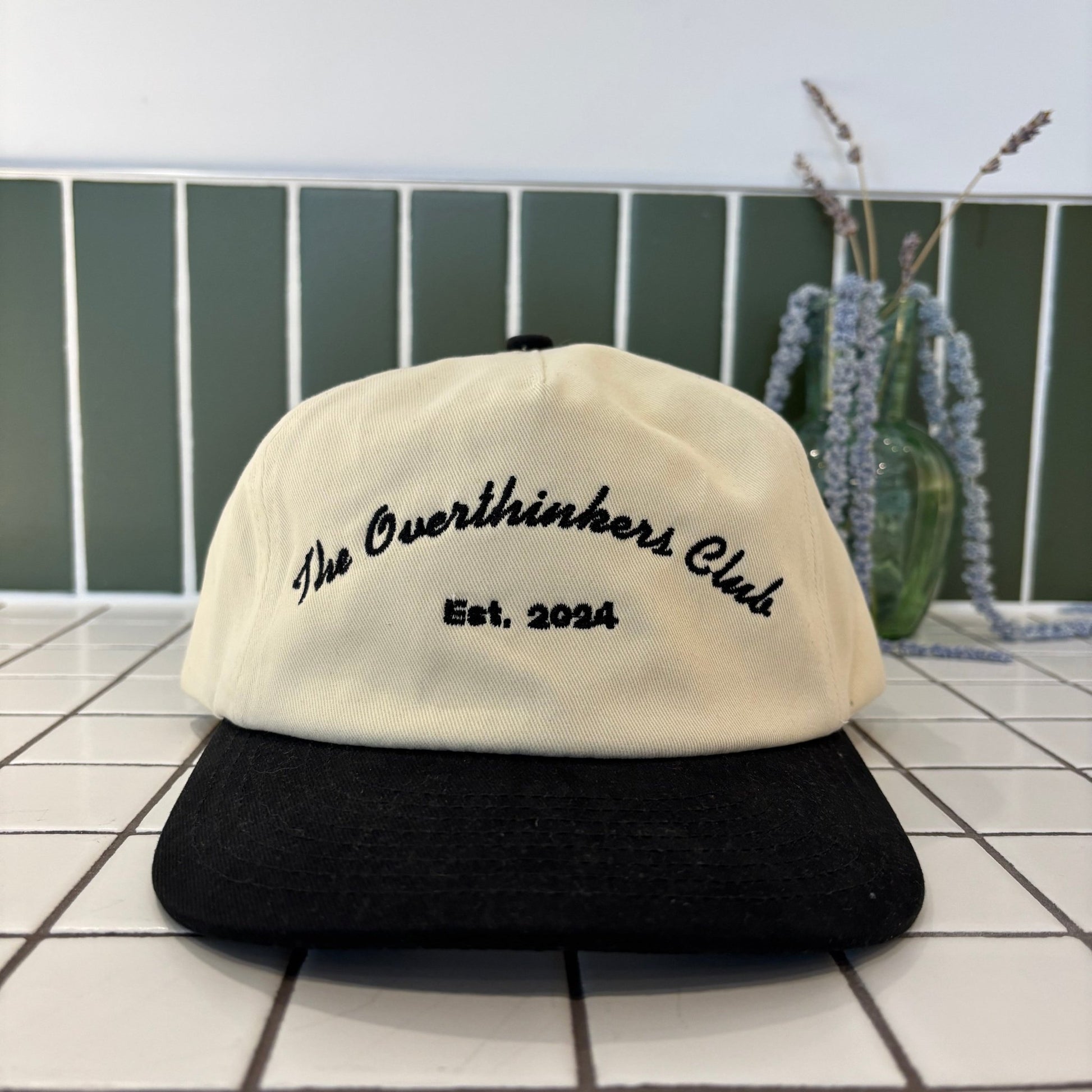 Two Toned Snapback Hat — back showing snapback closure | Overthinkers Club