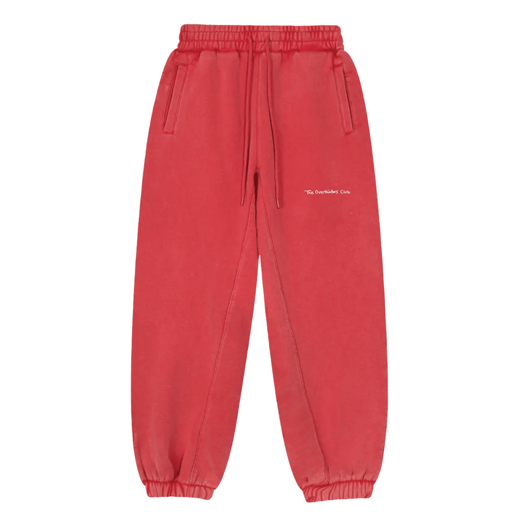 What If It All Works Out? Fleece Joggers — flat lay front, side graphic detail | Overthinkers Club