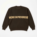 Work In Progress Knit Crewneck — back view, ribbed hem and cuffs | Overthinkers Club