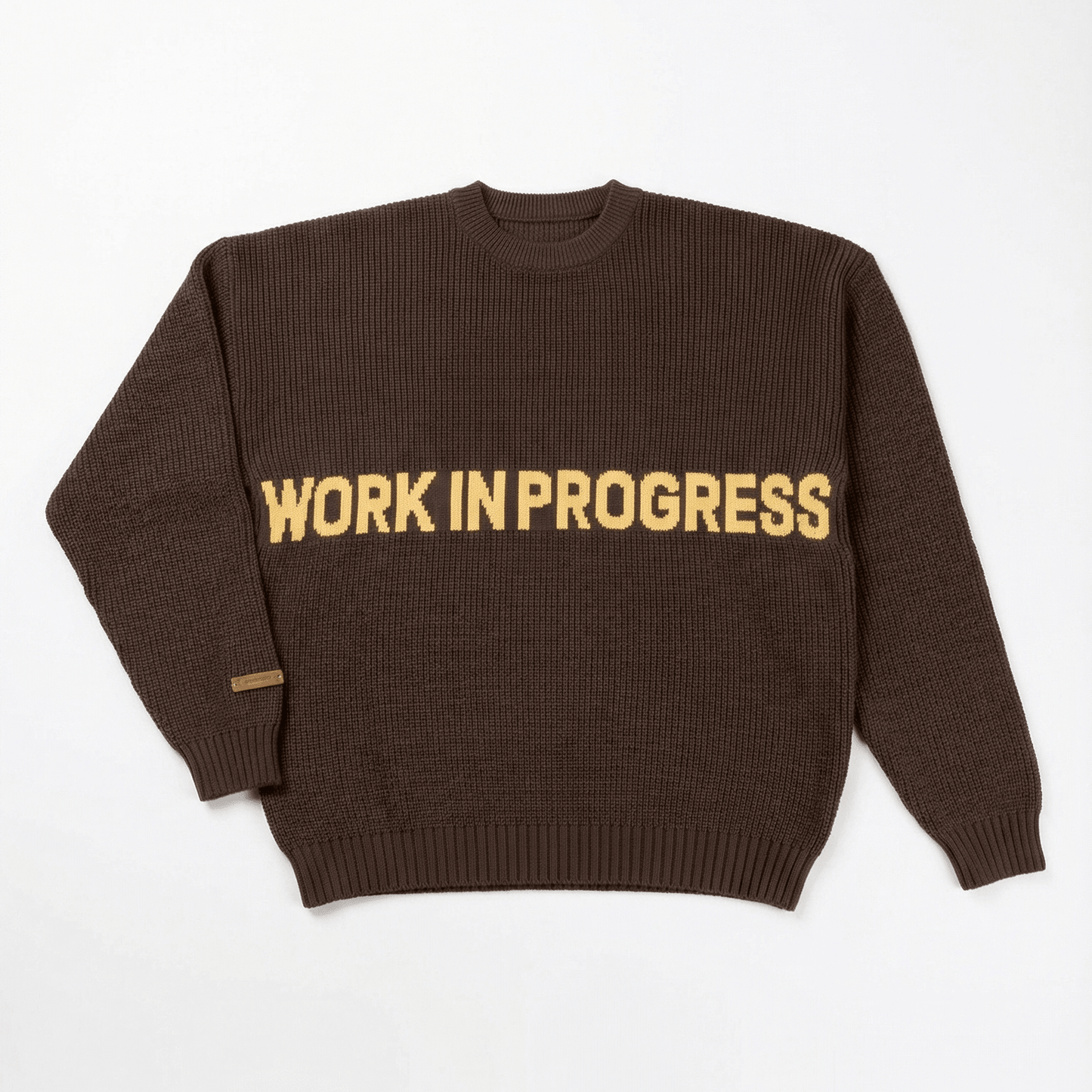 WORK IN PROGRESS KNIT CREWNECK - Overthinkers Club