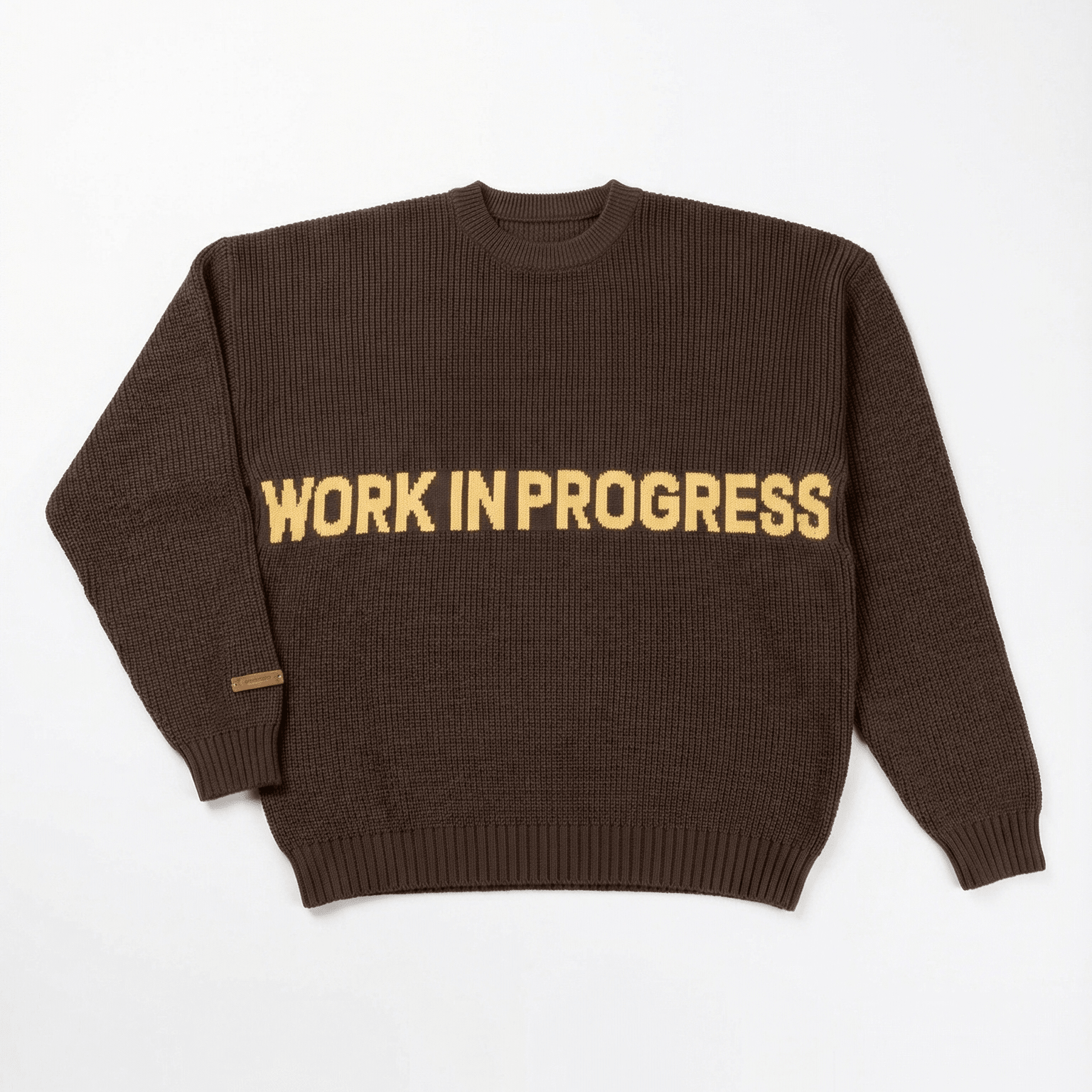 WORK IN PROGRESS KNIT CREWNECK - Overthinkers Club