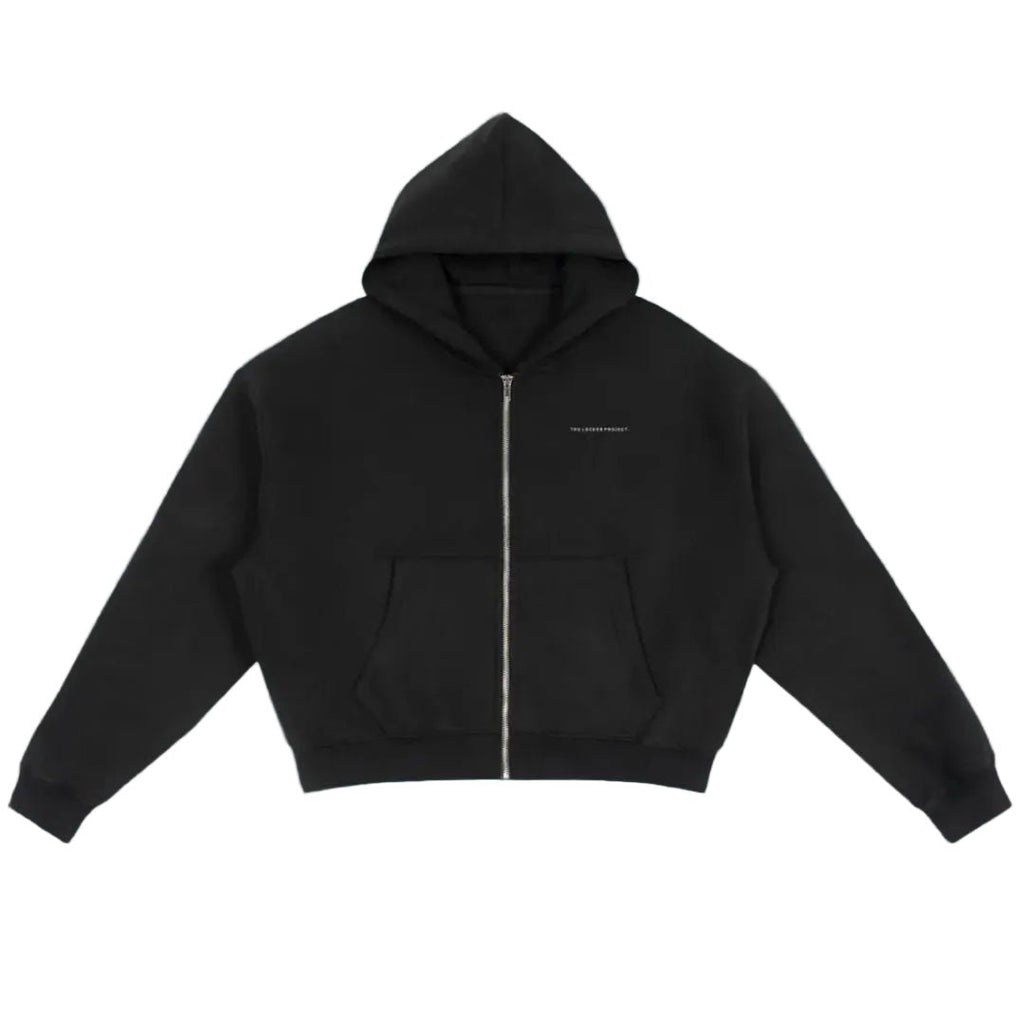 Would You Talk to a Friend? Zip Hoodie — model lifestyle, open zip front | Overthinkers Club