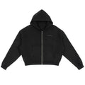 Would You Talk to a Friend? Zip Hoodie — model lifestyle, open zip front | Overthinkers Club